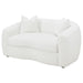 Isabella - Faux Sheepskin Upholstered Loveseat Natural - Ivory - Simple Home Plus
