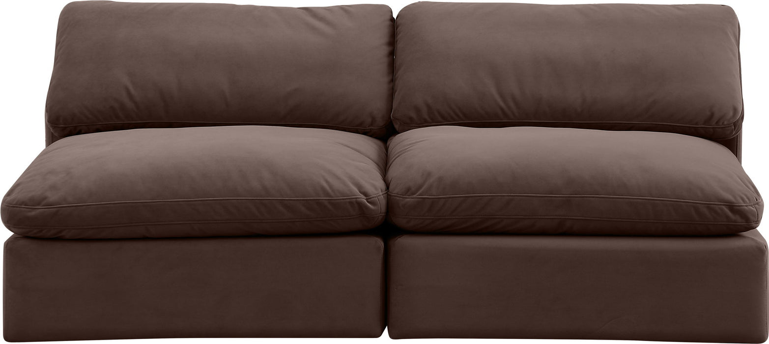 Comfy - Velvet Modular Armless Sofa 2 Seats - Simple Home Plus