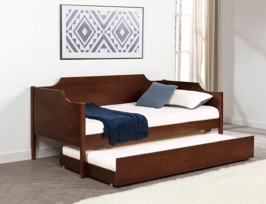 Redding - Wood Twin Daybed With Trundle - Cherry - Simple Home Plus
