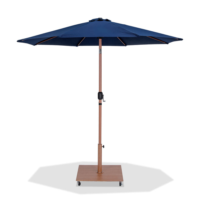 Fiji - Aluminum Patio Umbrella With Square Teak Base - Simple Home Plus