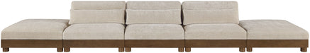 Turin - Chenille Fabric Upholstered Modular Sectional - Taupe - Simple Home Plus