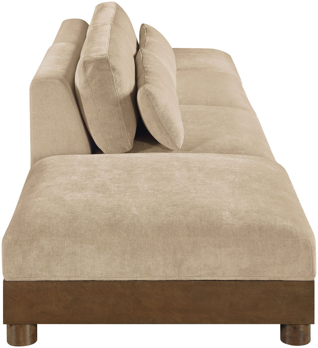 Turin - Chenille Fabric Upholstered Modular Sectional - Beige - Simple Home Plus