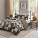 Timber - 3 Piece Reversible Printed Coverlet Set - Black / Brown - Simple Home Plus