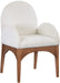 Waldorf - Chenille Dining Arm Chair With Brown Legs - Simple Home Plus