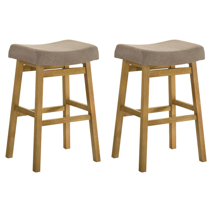 Lenon - Modern Farmhouse Wood Bar Height Kitchen Bar Stool - Simple Home Plus