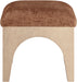 Lawson - Chenille Fabric Ottoman - Natural Base - Simple Home Plus