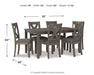 Caitbrook - Gray - RECT DRM Table Set (Set of 7) - Simple Home Plus