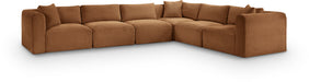 Shaggy - Fabric 6 Piece Modular Corner Sectional - Simple Home Plus