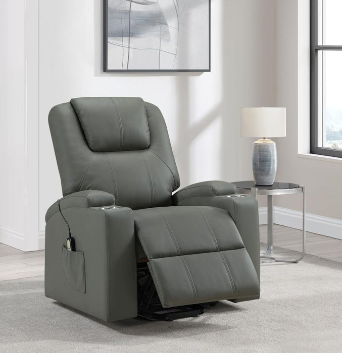 Armstrong - Upholstered Power Lift Massage Recliner - Simple Home Plus