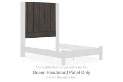 Fraluna - Queen Headboard Panel - Charcoal - Simple Home Plus
