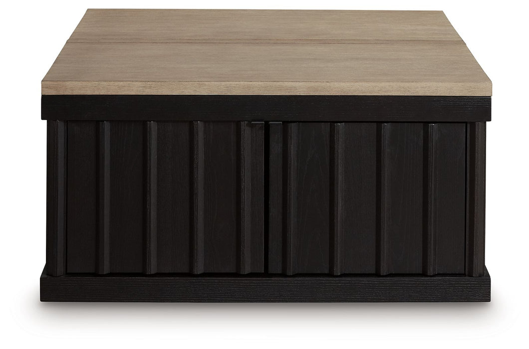 Rylandyn - Lift Top Cocktail Table - Black / Light Brown - Simple Home Plus