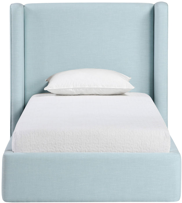 Kendall - Linen Textured Fabric Upholstered Bed - Simple Home Plus