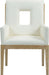 Gwendolyn - Faux Leather Dining Arm Chair With Natural Frame - Simple Home Plus