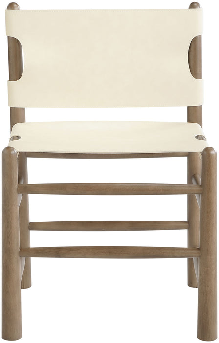 Santos - Vegan Leather Upholstered Dining Chair With Stained Brown Base (Set of 2) - Simple Home Plus
