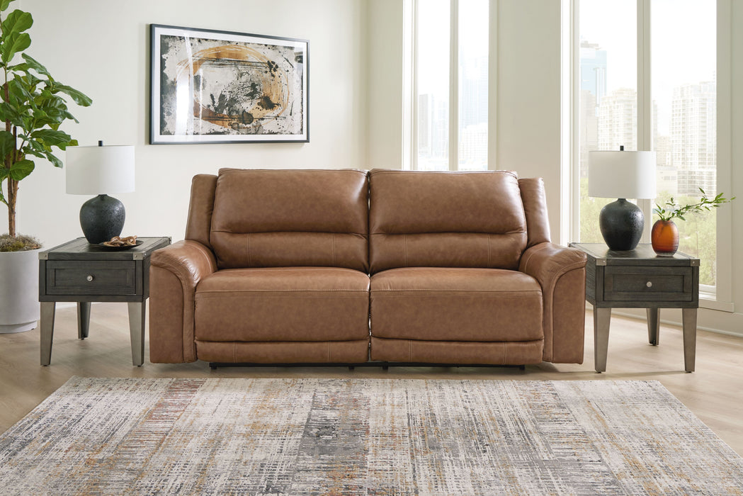 Trasimeno - Caramel - 2 Seat Pwr Rec Sofa Adj Headrest - Simple Home Plus