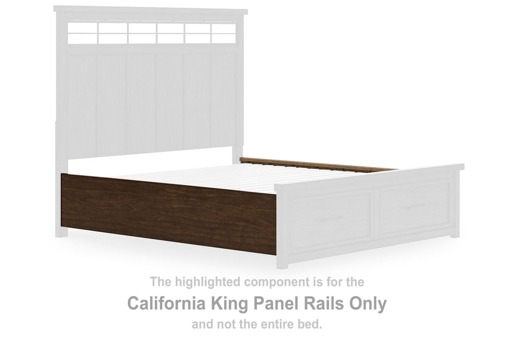 Taffenbrook - California King Panel Rails - Medium Brown - Simple Home Plus