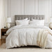 Mina - Full/Queen Waffle Weave Textured Duvet Cover Set - White - Simple Home Plus