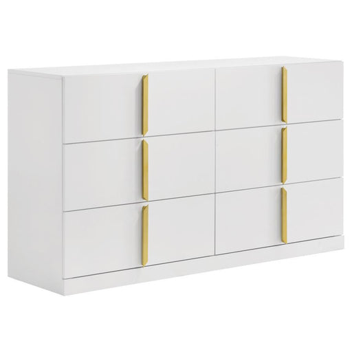 Ines - 6-Drawer Bedroom Dresser Cabinet - Simple Home Plus