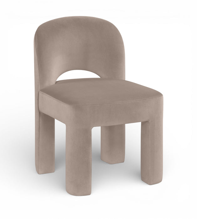 Celine - Velvet Performance Fabric Upholstered Dining Chair (Set of 2) - Taupe - Simple Home Plus