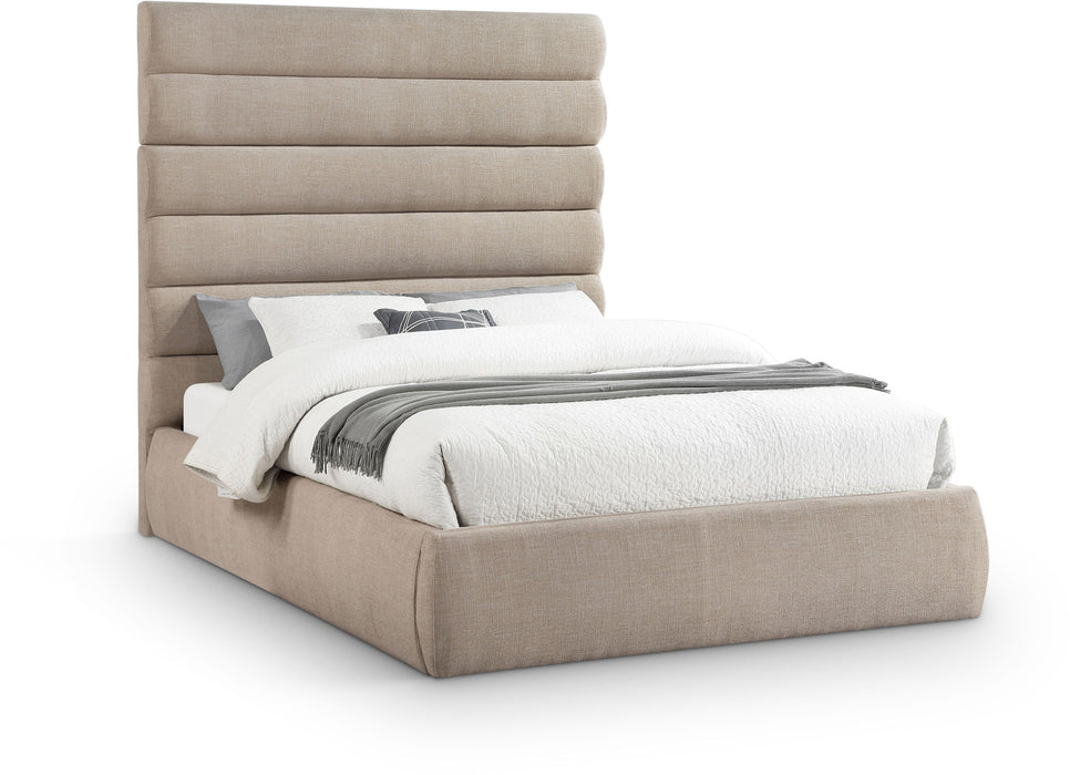 Adam - Linen Fabric Bed With 70.5" Headboard - Simple Home Plus