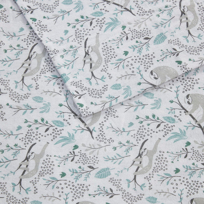 Cozy Soft - Novelty Print Sheet Set - Gray Sloths