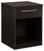 Finch - Black - One Drawer Night Stand - Simple Home Plus