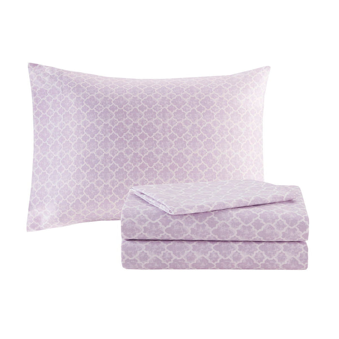 Lafael - California King Complete Comforter And Sheet Set - Purple - Simple Home Plus