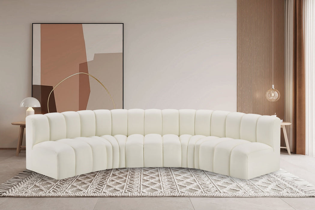 Arc - Faux Leather 5 Piece U-Shaped Modular Sofa - Simple Home Plus
