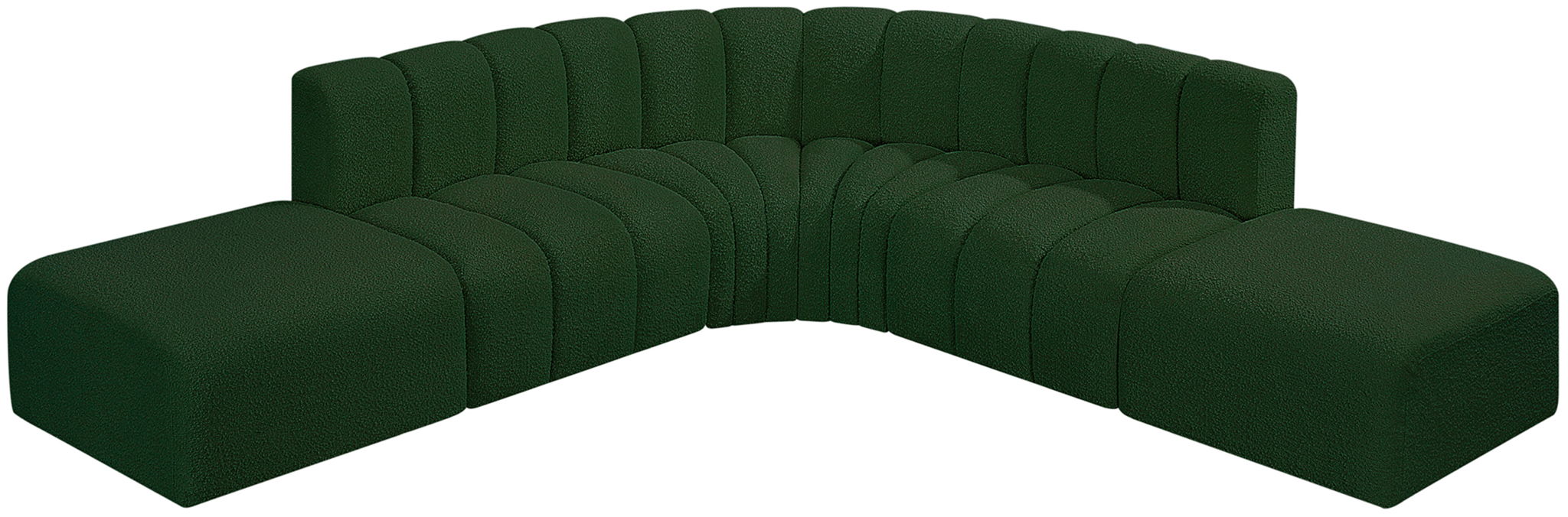 Arc - Boucle Fabric 6 Piece Corner Modular Sofa - Simple Home Plus