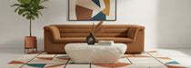 Cascade - Velvet Sofa - Saddle - Simple Home Plus