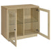 Tilbury - 2-Door Glass Front Accent Display Cabinet - Light Oak - Simple Home Plus