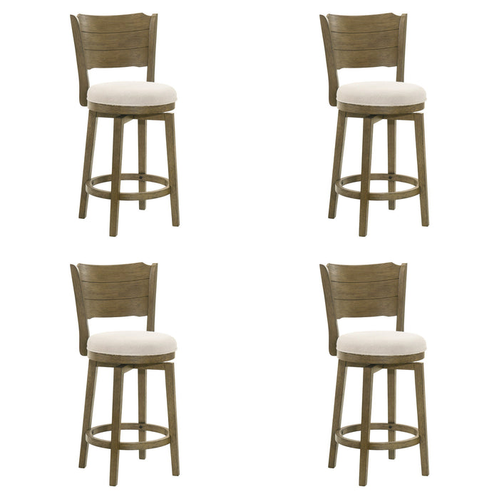 Winsley - Coastal Modern Swivel Wood Counter Height Kitchen Bar Stool - Simple Home Plus