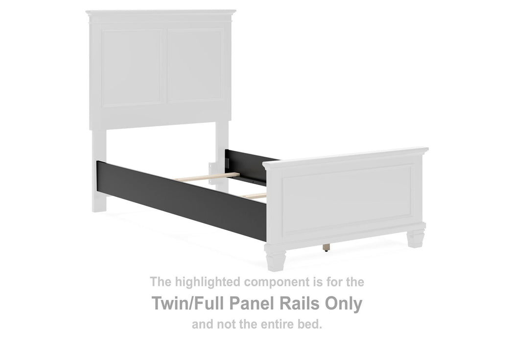 Lanolee - Twin/Full Panel Rails - Black - Simple Home Plus