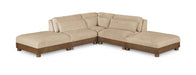 Turin - Chenille Fabric Upholstered Modular Sectional - Beige - Simple Home Plus