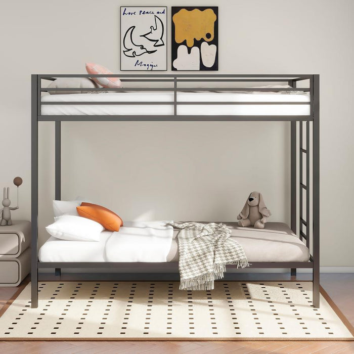 Alevera - Metal Bunk Bed With Ladder - Simple Home Plus