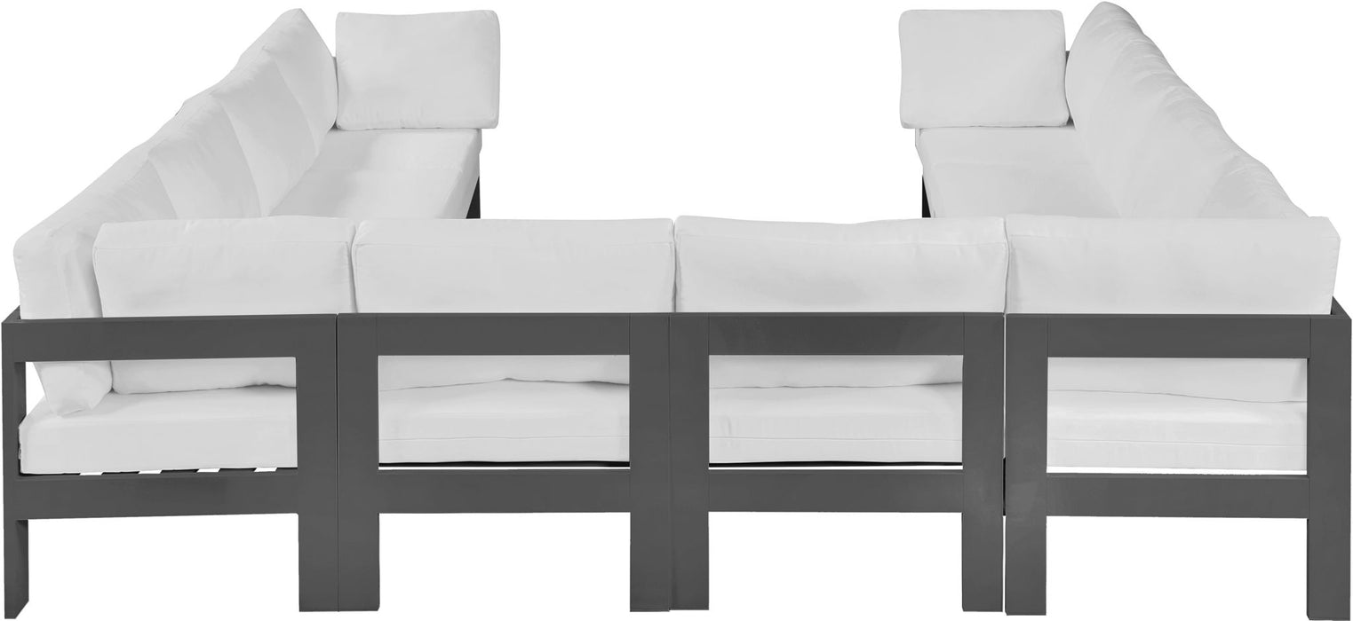 Nizuc - Outdoor Patio 10 Piece Modular Sectional With Gray Frame - Simple Home Plus