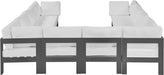 Nizuc - Outdoor Patio 10 Piece Modular Sectional With Gray Frame - Simple Home Plus