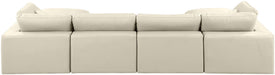 Comfy - 6 Piece Faux Leather Modular Double Chaise Sectional - Simple Home Plus