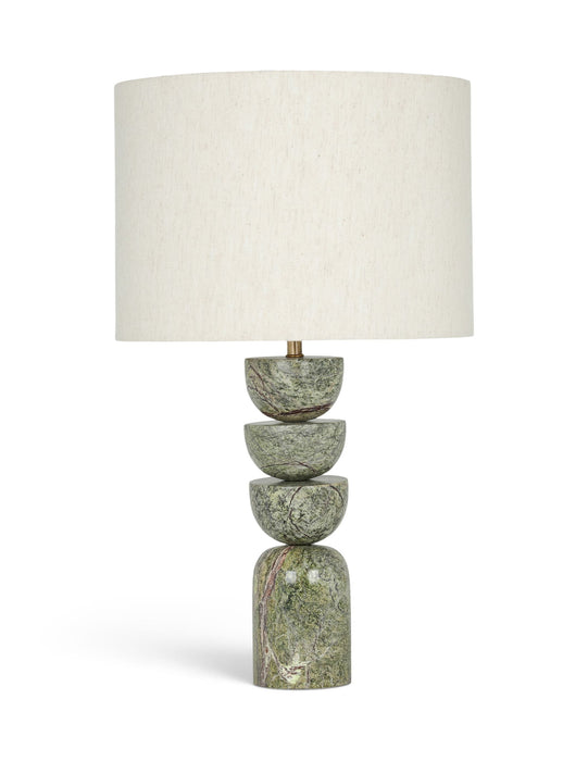 Opus - Linen Textured Fabric And Brass Table Lamp