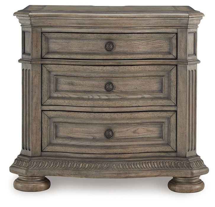 Ardenfield - Three Drawer Night Stand - Light Brown AS-IS