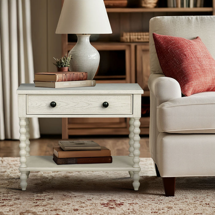Beckett - Large Nightstand - Antique Cream - Simple Home Plus