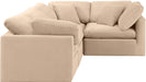 Indulge - Velvet 4 Piece Modular Corner Sectional - Simple Home Plus