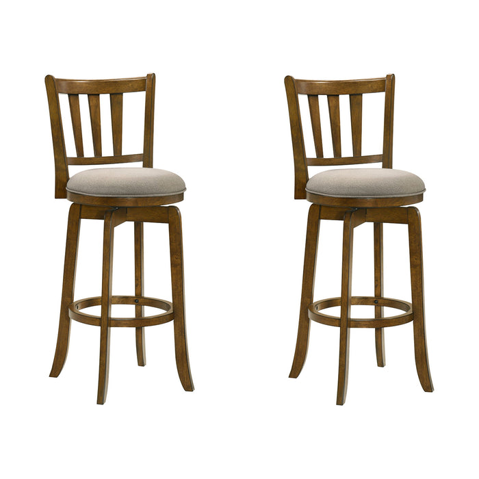 Wren - Modern Farmhouse Swivel Wood Bar Height Kitchen Bar Stool - Simple Home Plus