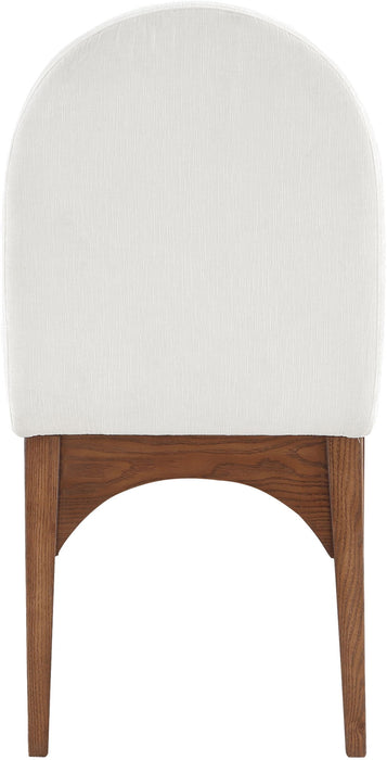 Waldorf - Chenille Dining Side Chair With Brown Legs - Simple Home Plus