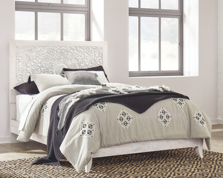 Paxberry - Queen Panel Headboard - Whitewash - Simple Home Plus