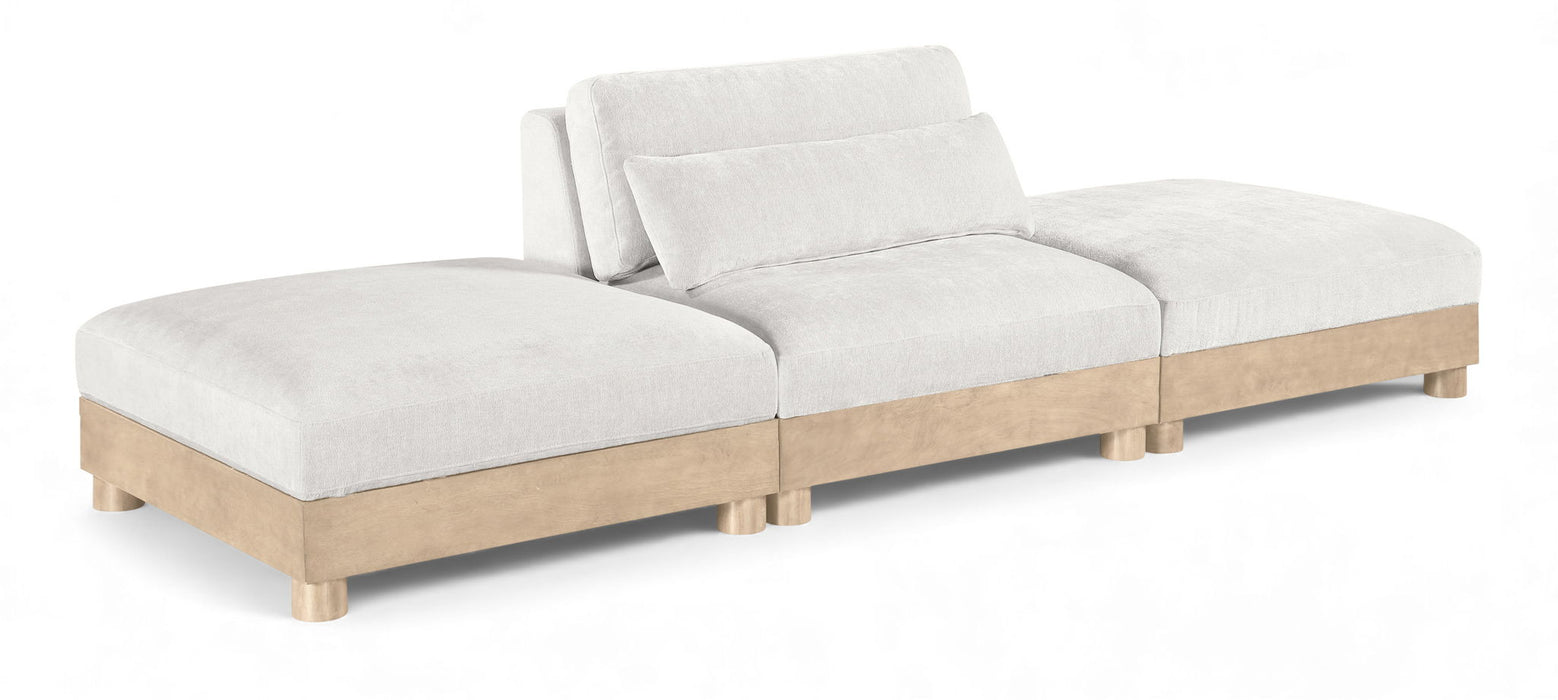 Turin - Chenille Fabric Upholstered Modular Sectional - White - Simple Home Plus