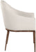 Ferro - Upholstered Dining Arm Chair With Brushed Bronze Legs - Simple Home Plus