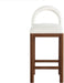 Conrad - Linen Counter Stool With Brown Legs - Simple Home Plus