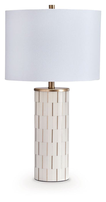 Faridworth - White / Gold Finish - Poly Table Lamp - Simple Home Plus
