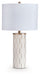 Faridworth - White / Gold Finish - Poly Table Lamp - Simple Home Plus